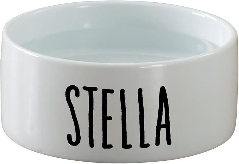 Personalization Universe Good Dog Personalized Pet Bowl - Small, Heavy Duty Ceramic, Cat or Dog, 6" Diameter Holds 24