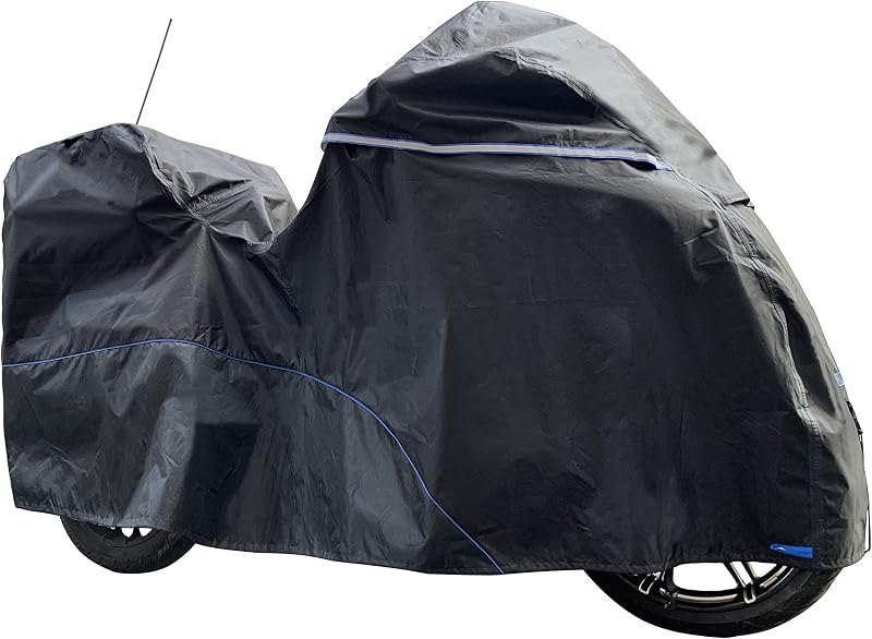 FENRIR 108" Motorcycle Cover Waterproof Outdoor Storage Exhaust Pipe Anti-Scalding Antenna Hole for Harley Davidson