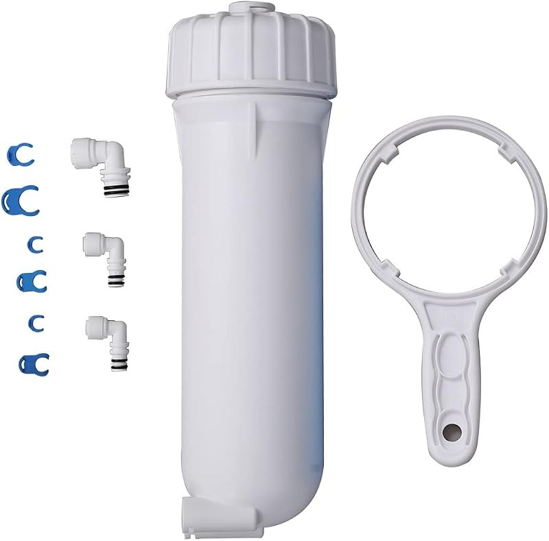 HUINING 3012 RO Membrane Housing with 3/8 1/4 Quick Connector,Wrench Set for 200/300/400/500 GPD (2812/3012)