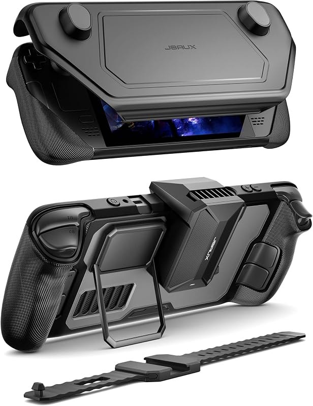 JSAUX ModCase for Steam Deck/Steam Deck OLED, PC0104 Modular Valve Steam Deck Case Include Protective Case, Face