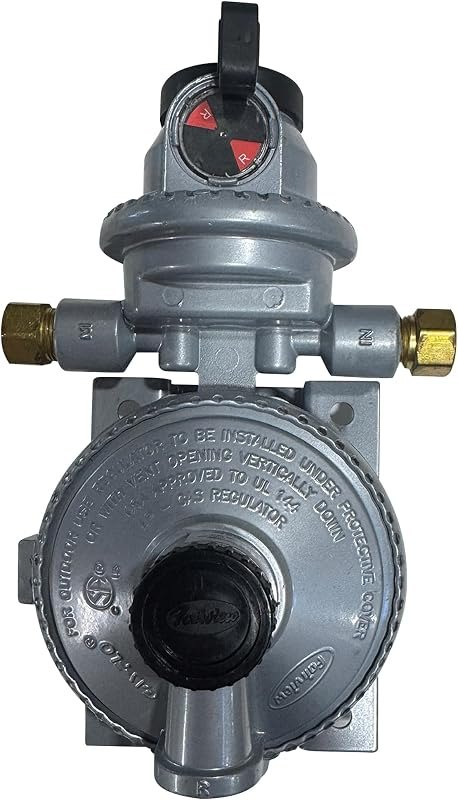 Gas-FLO GR-9984-2Z 2-Stage Automatic Changeover Low Pressure Gas Regulator with (2) GR-900 Z-Mounting Bracket, 1/4 in