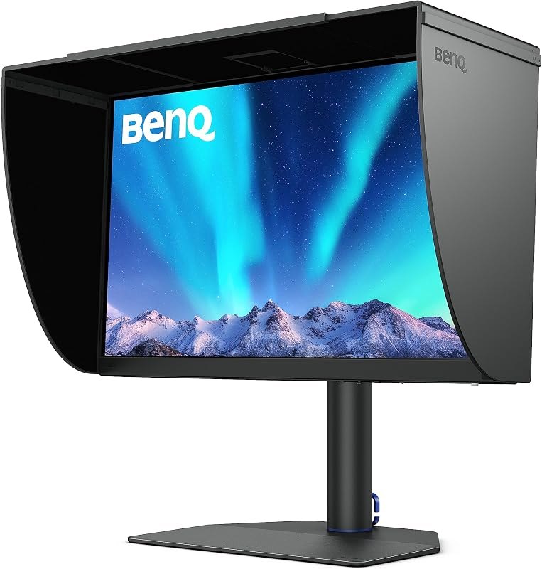 BenQ SW272Q 27-inch 2K 90W USB-C Photographer Monitor, 99% Adobe RGB, 98% DCI-P3/Display P3, Nano Matte Panel with TUV