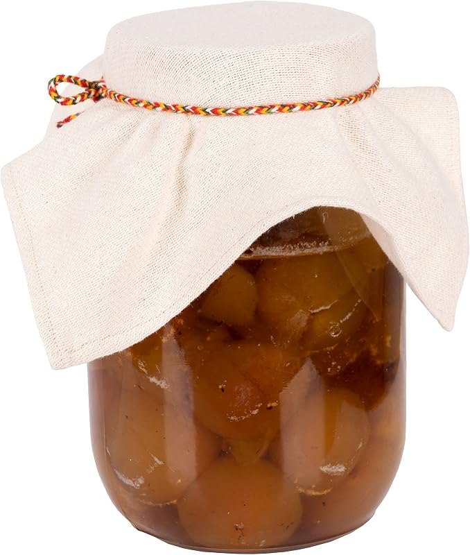 12-Pack Linen Jar Cloth Covers with Rope, Rubber Bands Mason Lids — Canning Lids for canning lids