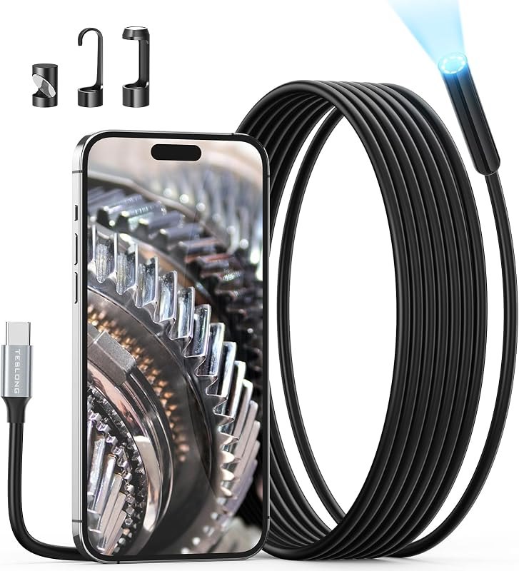 Teslong 10FT USB C Endoscope Camera for iPhone 15/16/17,Android Phone — Plugs, cameras, lights, and small ho for plugs