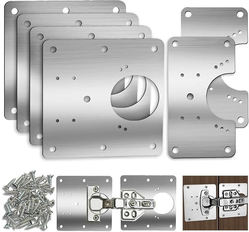 Cabinet Hinge Repair Plate Hinges Repair Fixing Plates Cabinet Repair Board — Chemicals and home supplies that ear for