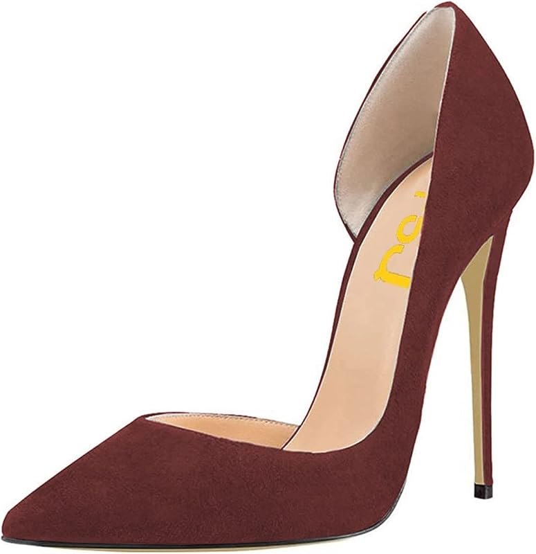 Women Formal Dress Shoes Pointed Toe D'Orsay High Heels Sexy Stiletto Versatile Office Wear Pumps Size 4-15 US — Heels