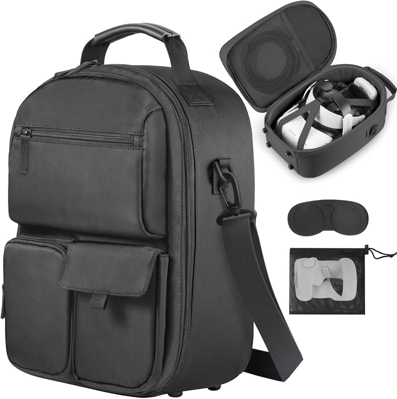 FOREGOER Carrying Case for Meta Quest 3/Quest 3S/Oculus Quest 2, Hard Travel Storage Case Compatible with Oculus Quest