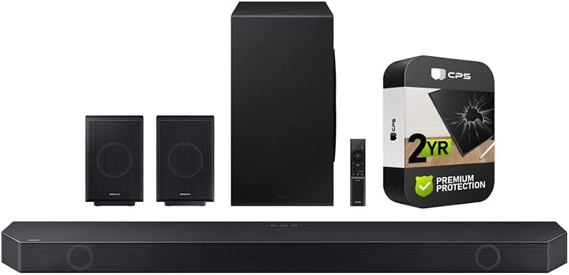Samsung HW-Q990C 11.1.4 ch. Wireless Dolby Atmos Soundbar and Rear Speakers Bundle with 2 YR CPS Enhanced Protection
