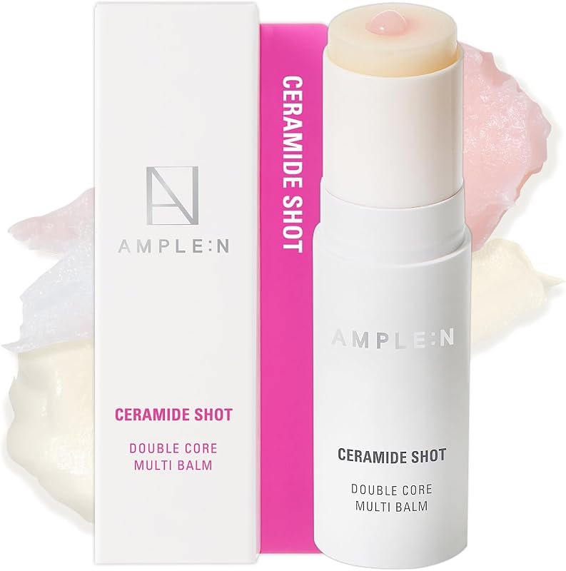 AMPLE:N Ceramide Shot Double Core Balm Stick, Fragrance-Free, 0.35 oz — Serums and balms for reactive skin. for serums