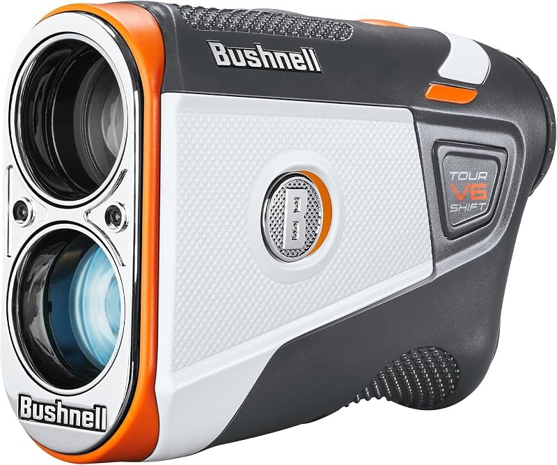 Bushnell Golf Tour V6 Shift Laser Rangefinder with Slope Compensation, 1300-Yard Range, Flag Lock Vibration, Magnetic