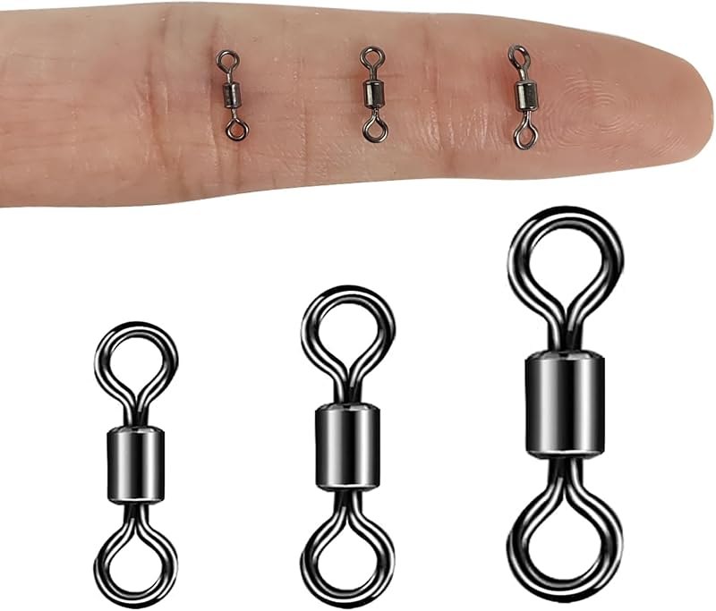 EUPHENG Fly Fishing Snaps Micro Swivels for Fly Fishing Flies Tippet Leader — fishing swivels for fishing swivels