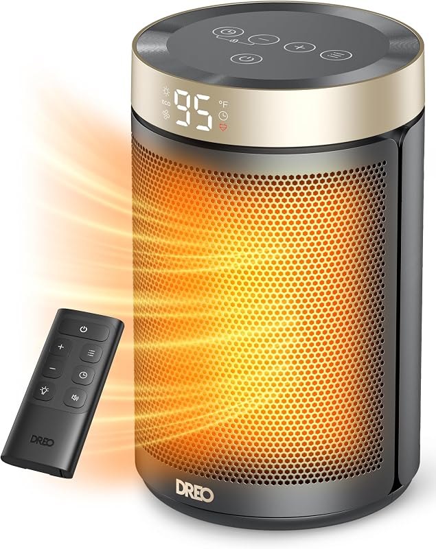 DREO Space Heater, Portable Electric Heaters for Indoor Use with Thermostat — Ceramic space heater for ceramic space