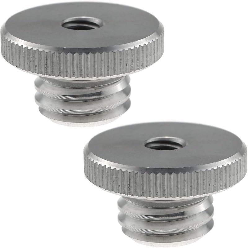 2pcs Aluminum Alloy 1/4" to 5/8" Threaded Screw Adapter for Tripod Laser Level Adapter — best laser rotary attachment