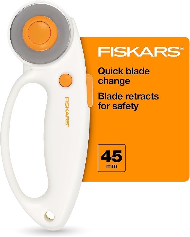 Fiskars 45mm Loop Rotary Cutter for Fabric, Arts, Crafts, Sewing — best Vinyl, rotary cutters, and mats for vinyl