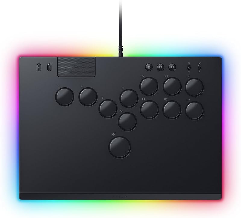 Razer Kitsune - All-Button Optical Arcade Controller for PS5 and PC (Precise Quad Movement Button Layout, Razer