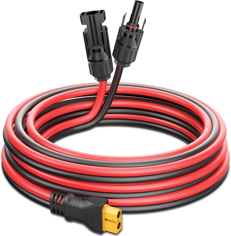 Solar Panel to XT60 Charging Cable for EcoFlow Power Station(12AWG 15ft) — solar power adapter for solar power adapter