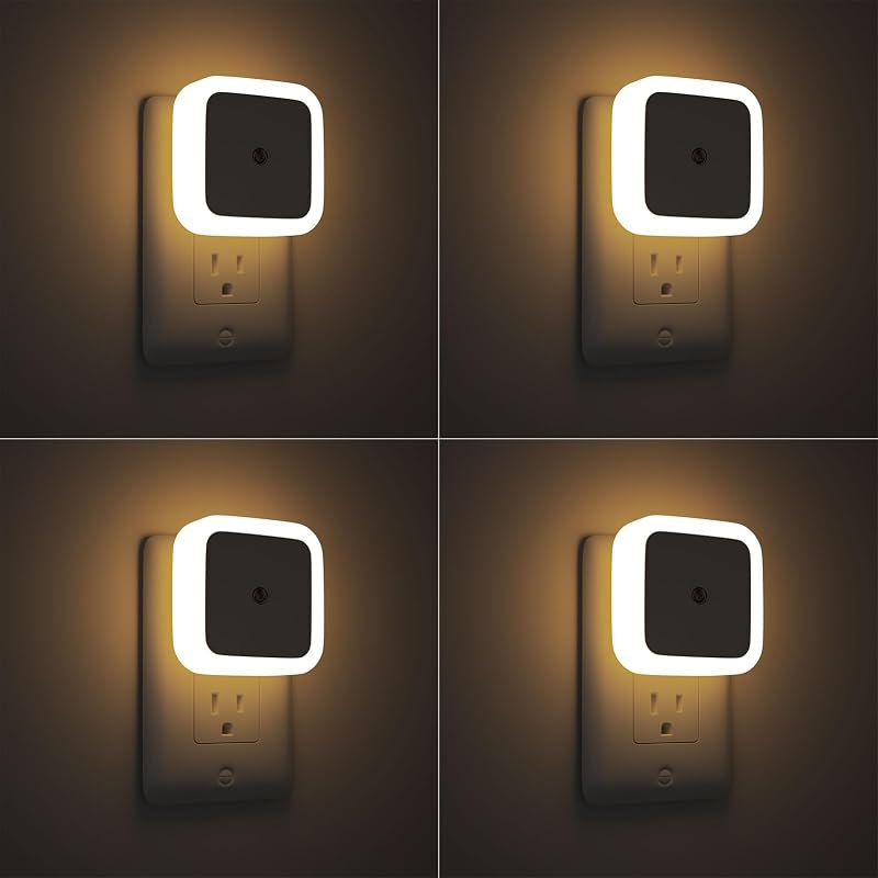 Sujeet Night Light, Night Lights Plug into Wall 4-Pack, Nightlight Plug in Night Lights, Dusk to Dawn Night Lamp Led