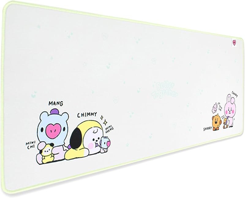 Hamee BT21 My Little Buddy Series Desk Mat [Laptop Computer Gaming Mouse Mat] [Large Office Accessories] [Cute