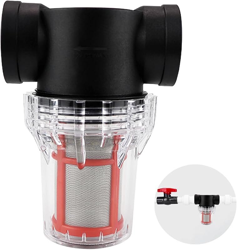 Garden Pond 1 inch Mesh Strainer Water Pump Filter Thread Inline Filter Strainer High Pipeline Filter for RV,Outdoor