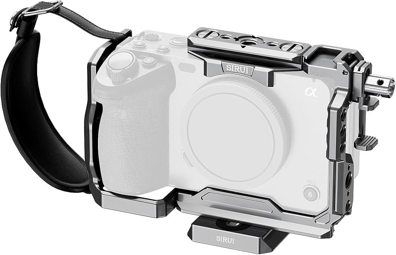 SIRUI Camera Cage for Sony FX 3 FX30 with Wrist Strap Cable Clamp for HDMI NATO Rail, QR Plate for Arca-Swiss