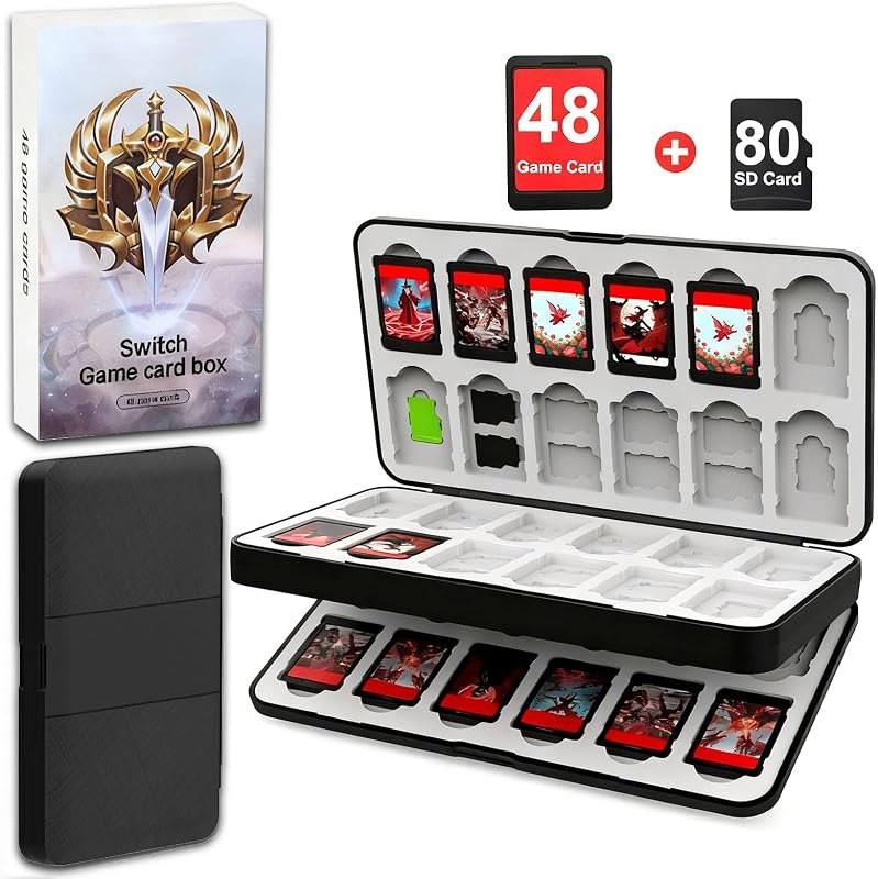 Switch Game Case for Nintendo Switch2/OLED/LITE Games & SD Cards Nintendo Switch Game Holder Cartridge for 48 Game