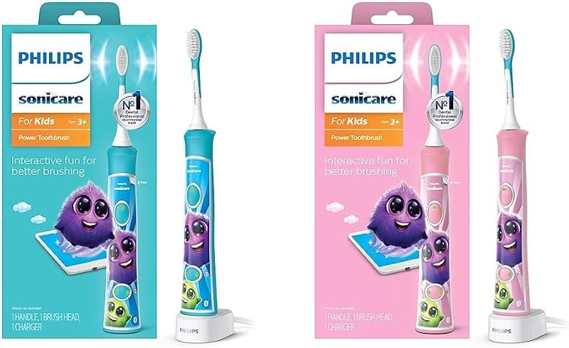 Philips Sonicare for Kids 3+ Bluetooth Connected Rechargeable Electric Power Toothbrushes, Interactive for Better
