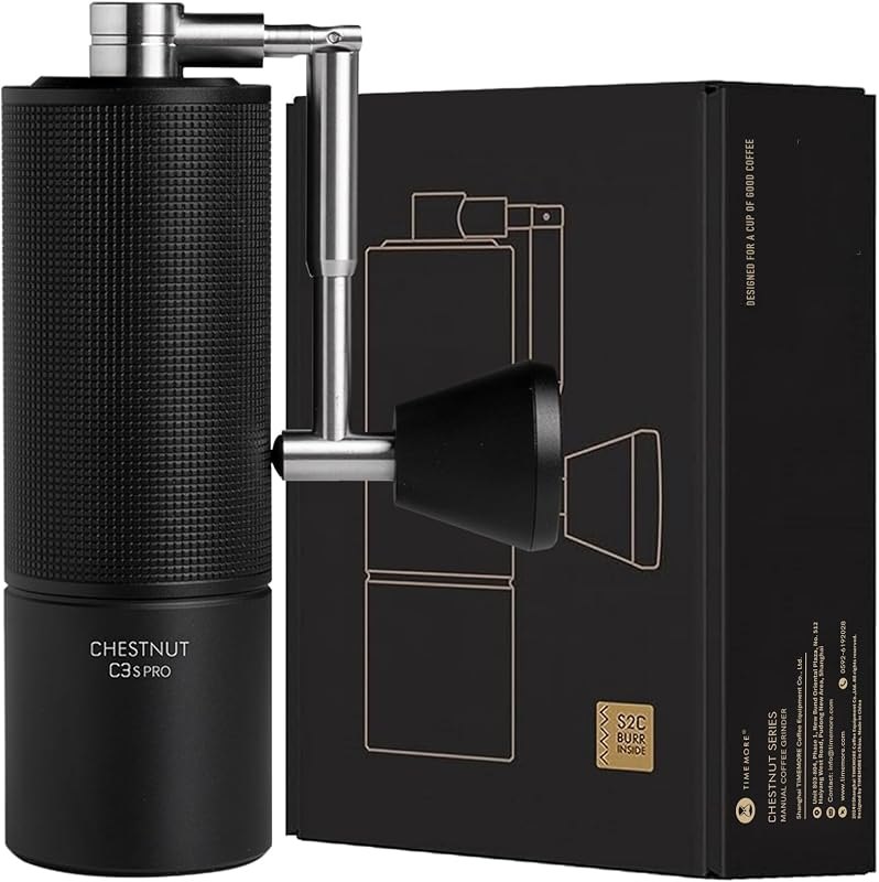 TIMEMORE Chestnut C3S Pro Manual Coffee Grinder, Stainless Steel S2C Conical Burr Coffee Grinder, Hand Coffee Grinder