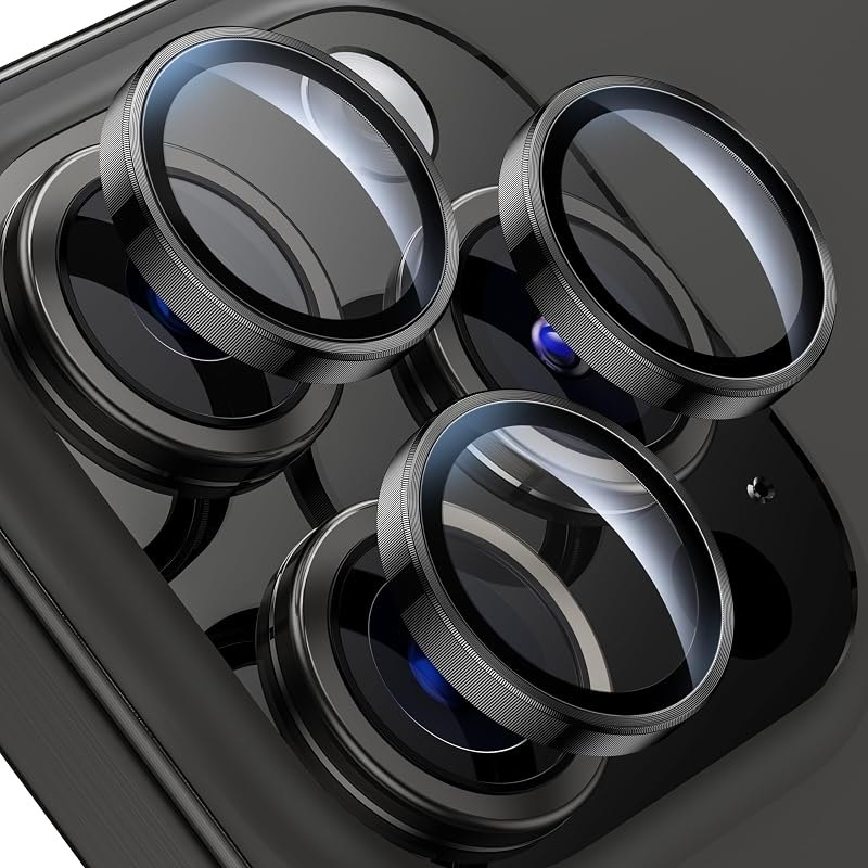 WSKEN for iPhone 15 Pro/iPhone 15 Pro Max Camera Lens Protector,[Keep Original Shooting] Shatterproof 9H Tempered