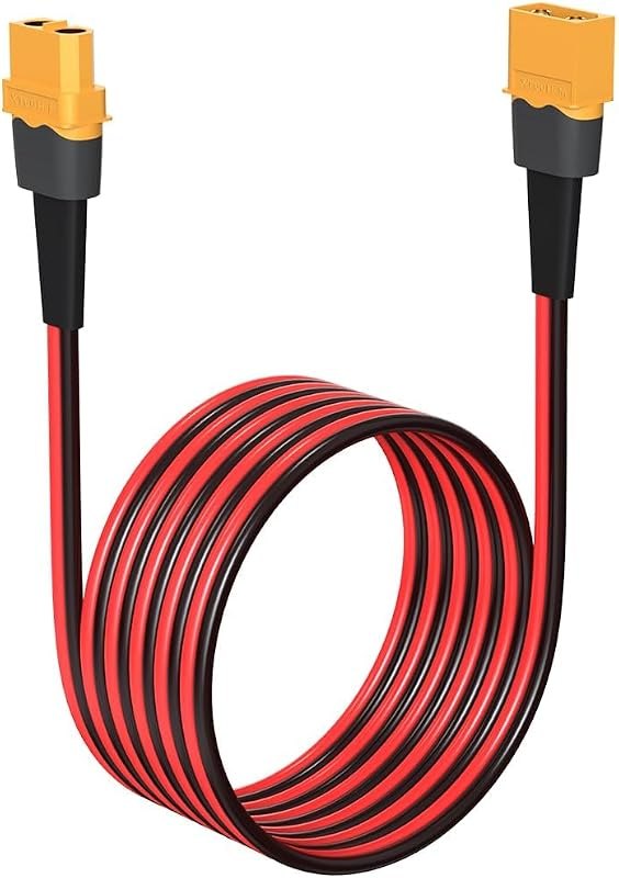 ELFCULB 10AWG 6FT XT60 Extension Cable 2 6 10 20 35 50 75 100FT XT60 Female to Male Connector for RC Battery Portable