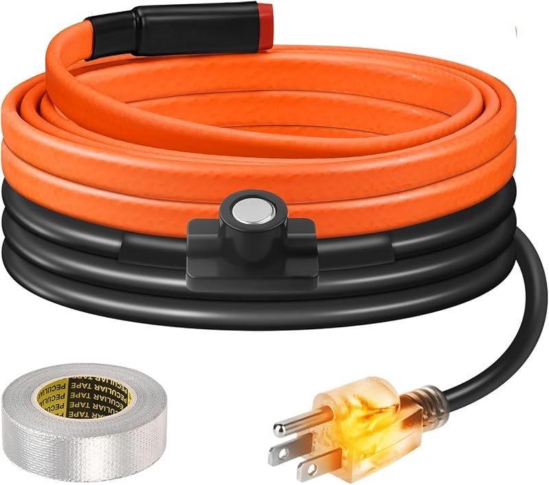3FT Heat Tape for Water Pipe Freeze Protection 8W/FT — Leak tape, supply lines, and the 2 a for leak tape supply lines