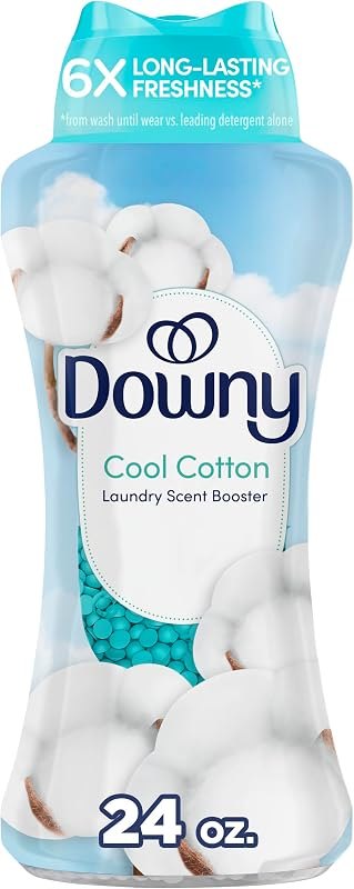 Downy Cool Cotton In-Wash Laundry Scent Booster Beads, 24 oz, laundry scent beads, Long-lasting Freshness — best