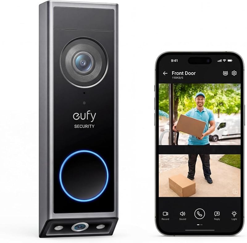eufy Security Video Doorbell E340, Dual Cameras, 2K FHD — Battery video doorbell for video doorbells