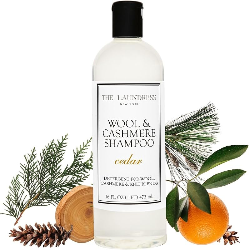 The Laundress Wool & Cashmere Shampoo, Cedar Scent, 31 Loads, Pack of 1 — Stain, wool wash, and dryer bits. for stain