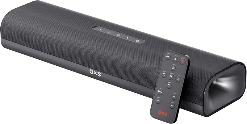 OXS Thunder Lite PC Gaming Soundbar, Sound Bars for TV with Virtual Surround Sound, 2 Full-Range Drivers, Bass Tube