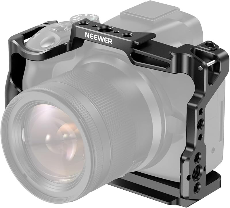 NEEWER R50 Camera Cage Compatible with Canon EOS R50, Aluminum Video Rig with NATO Rail, 1/4" Threads, 3/8" ARRI