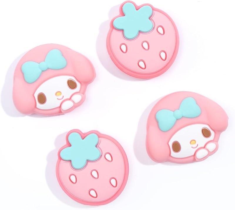 Cute Pocket Monsters Joycon Thumb Grip Caps Compatible with Nintendo Switch, Soft Silicone Joystick Cover for Nintendo