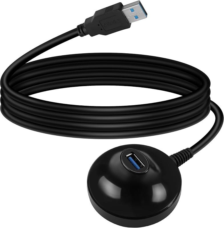 4.9FT USB 3.0 Extension Cable with Pedestal,5Gbps USB 3.0 Type-A Male to Female Extension Stand for USB WiFi