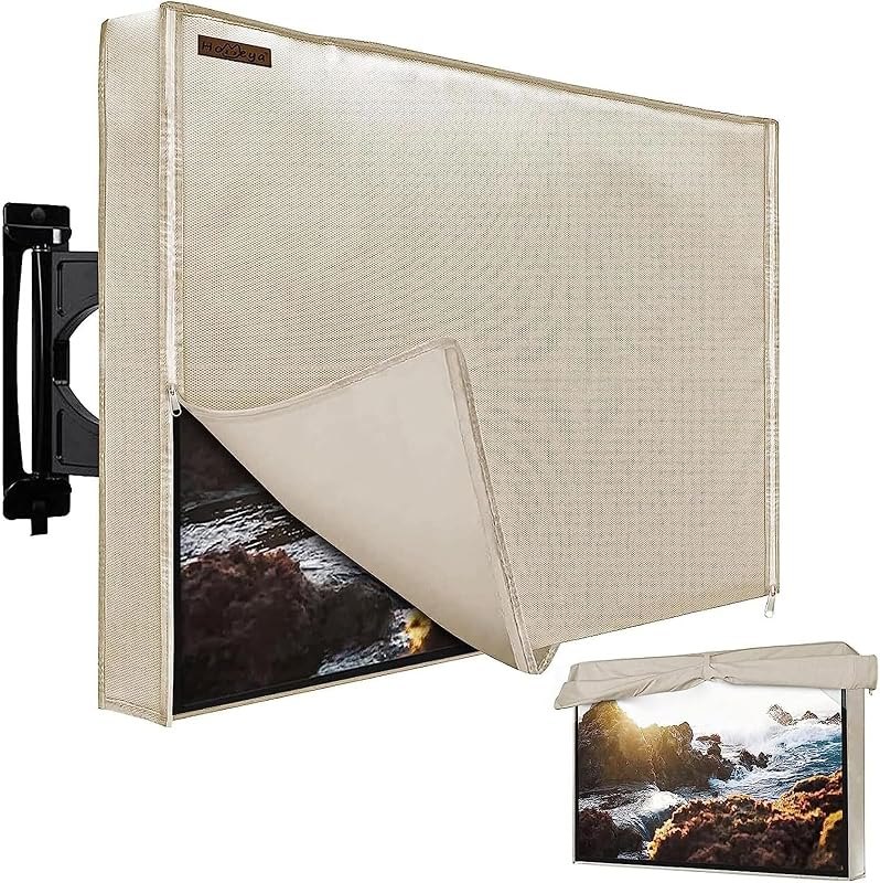 Outdoor TV Cover 71-75 Inch, 600D Waterproof and Weatherproof, with Zipper — best weather wall mount for weather wall
