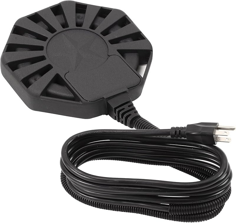 500Watt Outdoor Aluminum Cast Pond De-icer, Thermostatic Control Bird Bath Heater,Chicken Water Heater,Stock Tank