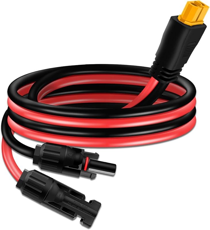 COMeap Solar Panel Cable for Ecoflow Anker SOLIX 10AWG, Compatible with MC-4 to XT60 Plug Solar Panel Connector