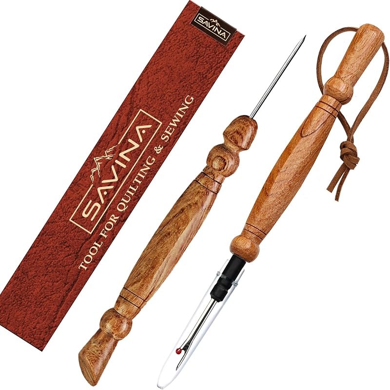 SAVINA Seam Ripper & Stiletto Set, Wooden Tools for Sewing & Quilting — best sewing rippers for sewing rippers