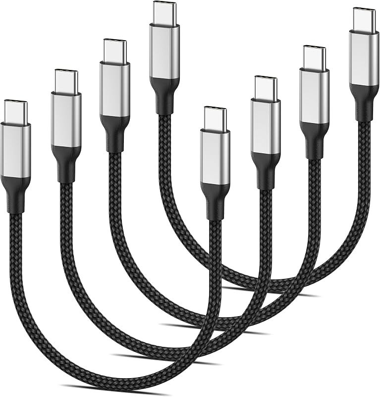 6inch USB C to USB C Cable, 4Pack Type C Charger Cord for iPhone 17/16/15 — phones chargers amazon for phones chargers