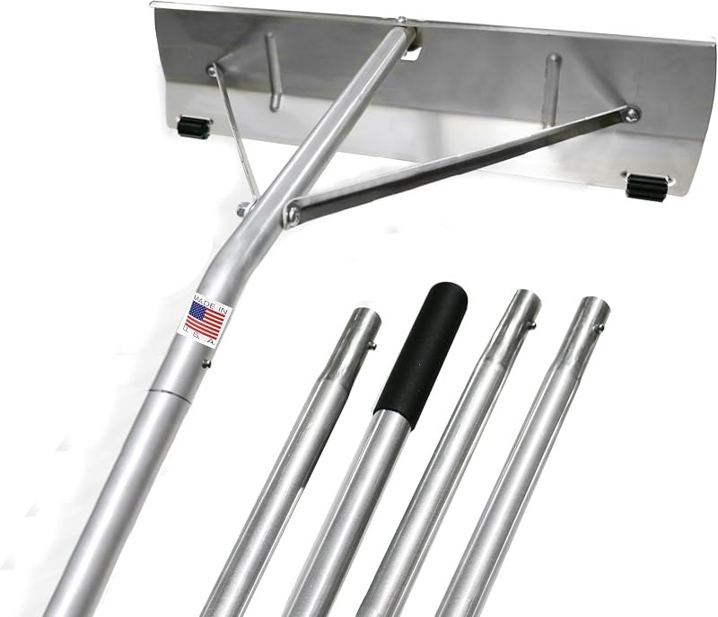 USA-Made Snow Roof Rake with Shingle Saver Rollers (20 Foot) — best snow roof rakes for snow roof rakes