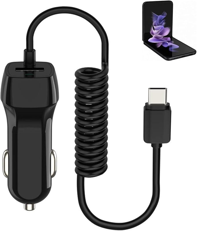 Car Phone Charger for Samsung Galaxy Z Flip 6 Ai Phone, Flip 5 5G, Flip 4, Flip 3, Fold 6, Fold 5, Fold 4, Fold 3