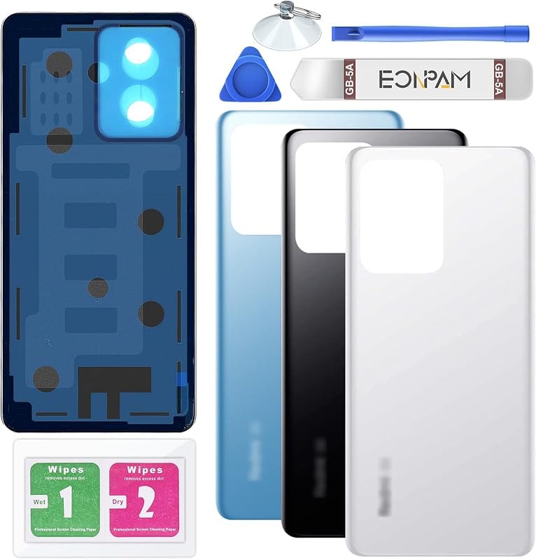 Back Cover Glass for Xiaomi Redmi Note 12 Pro+ Plus 5G 22101316UCP/G White — white replacement parts amazon for white