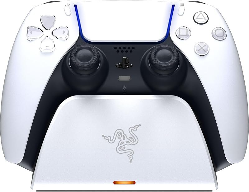 Razer Quick Charging Stand for PlayStation 5: Quick Charge - Curved Cradle Design - Matches PS5 DualSense Wireless