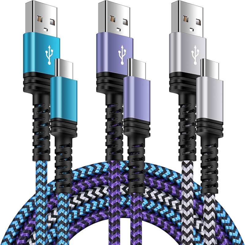 3Pack 10FT Samsung Fast Charging Cable USB Type C Long Phone Charger Cord — cable for motorola razr charger