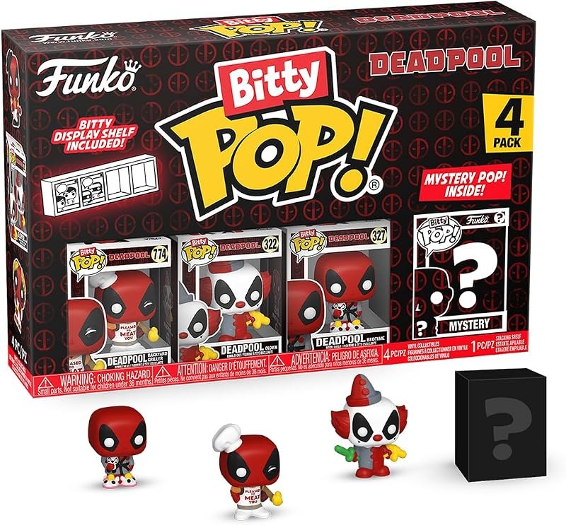 Bitty POP! 4 Pack: Marvel Deadpool - BBQ Master, Griller + Mystery — bbq hard case amazon for bbq hard case
