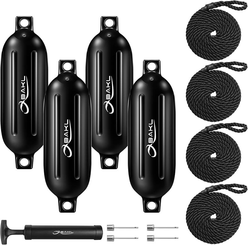 4 Pack 5.5 x 20 Inches Boat Fenders Bumpers for Docking