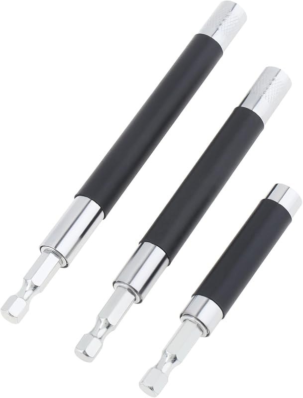 ChgImposs 3pcs/set Scalable Magnetic Screw Drive Guide Drill Bit Tip Holder, 3.15"/4.72"/5.51"(80/120/140mm)